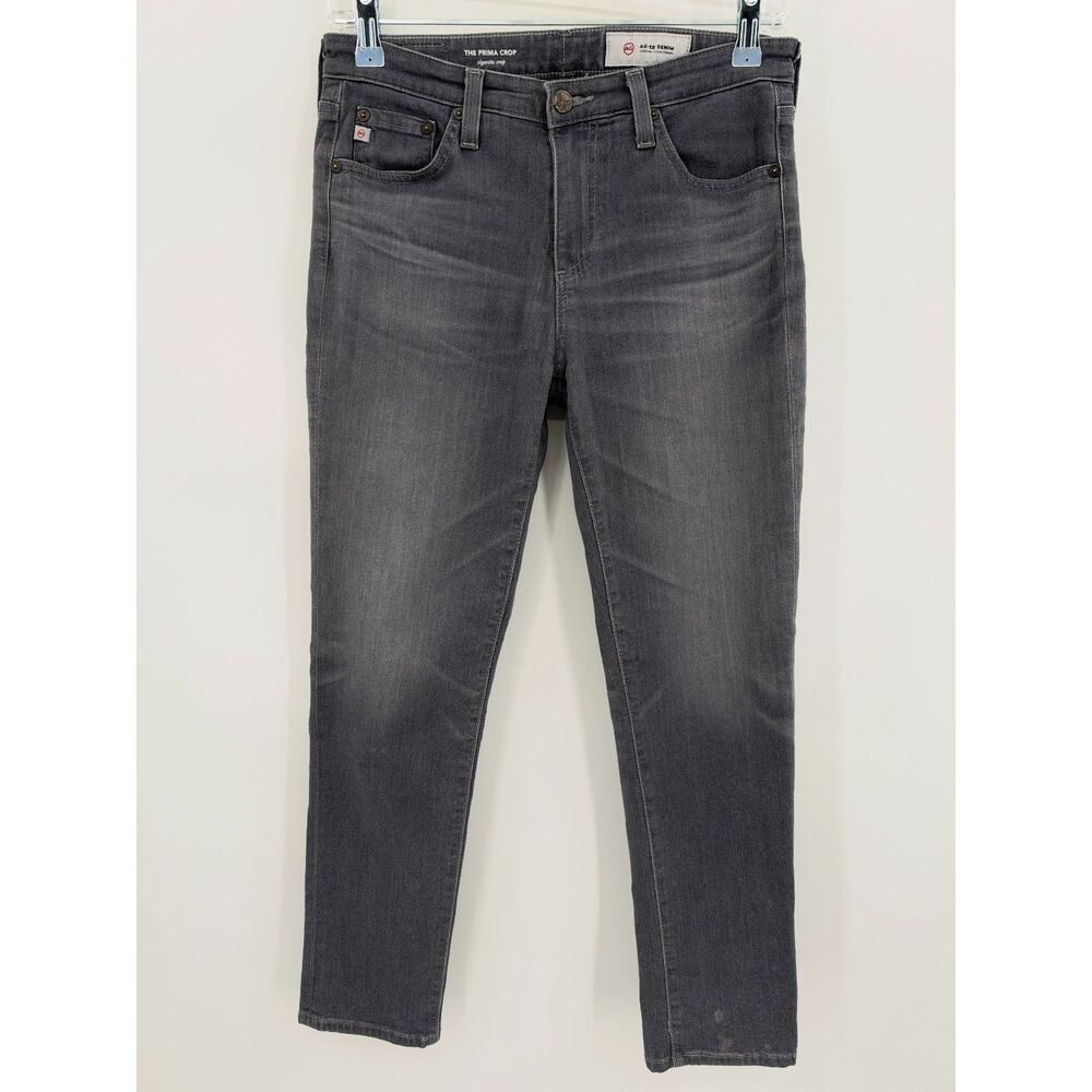 AG ADRIANO GOLDSCHMIED Prima Crop Gray Skinny Jeans Size 27 - Picture 1 of 7